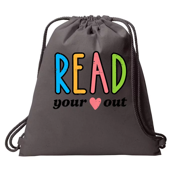 Read Your Heart Read Reading Librarian Book Across America Drawstring Bag