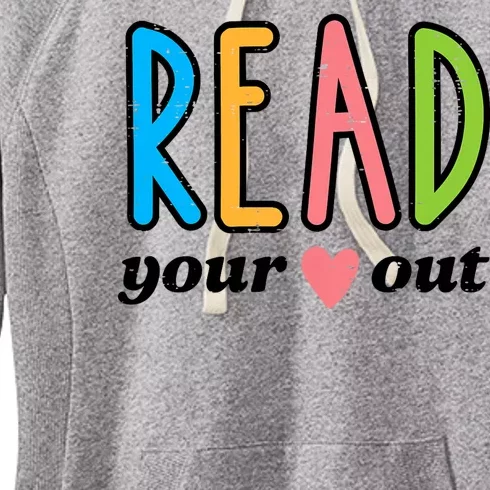 Read Your Heart Read Reading Librarian Book Across America Women's Fleece Hoodie