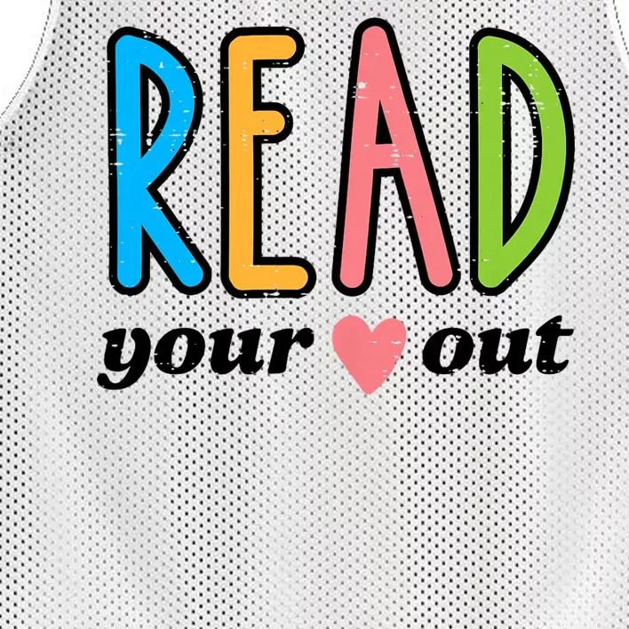 Read Your Heart Read Reading Librarian Book Across America Mesh Reversible Basketball Jersey Tank