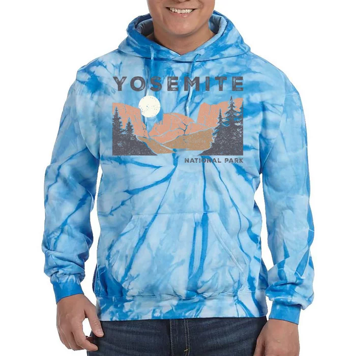 Retro Yosemite Halfdome National Park Tie Dye Hoodie