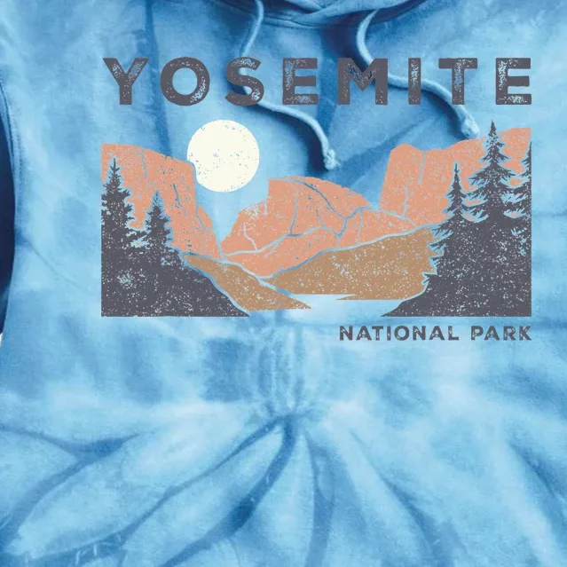 Retro Yosemite Halfdome National Park Tie Dye Hoodie