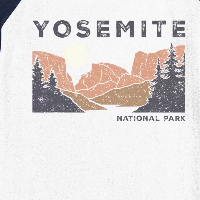 Retro Yosemite Halfdome National Park Baseball Sleeve Shirt