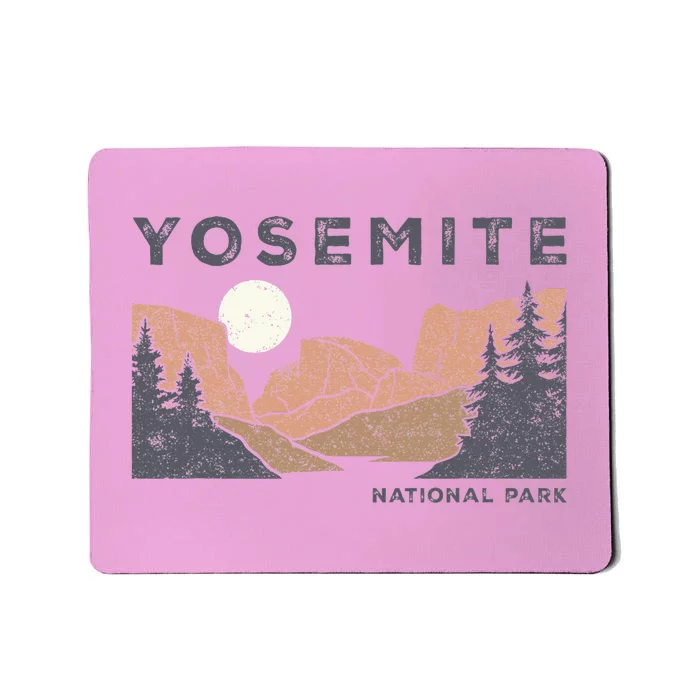 Retro Yosemite Halfdome National Park Mousepad