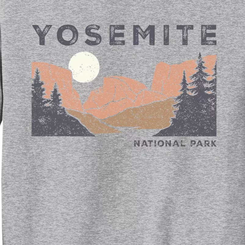 Retro Yosemite Halfdome National Park Tall Sweatshirt