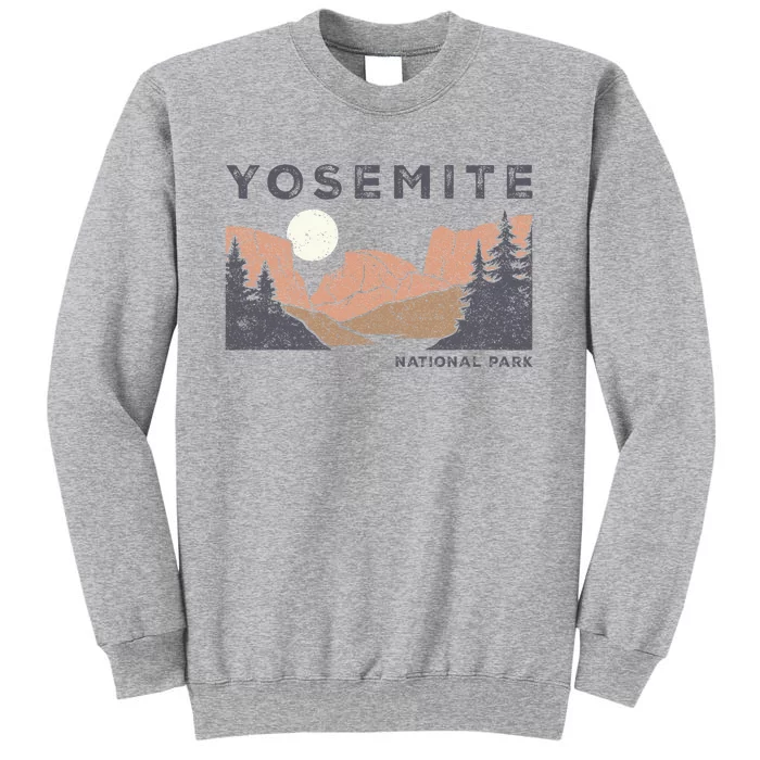 Retro Yosemite Halfdome National Park Tall Sweatshirt