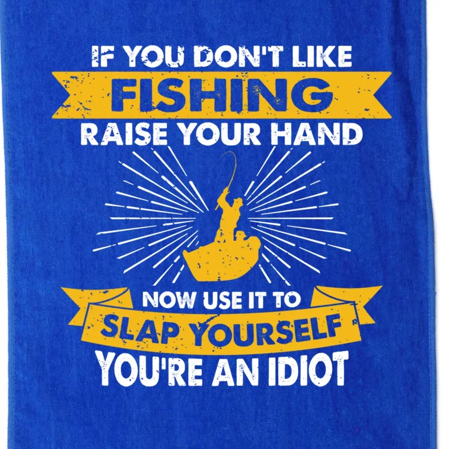 Raise Your Hand Slap Yourself Hobby Funny Fishing Great Gift Platinum Collection Golf Towel