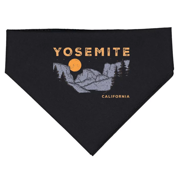 Retro Yosemite Halfdome National Park Vintage USA-Made Doggie Bandana