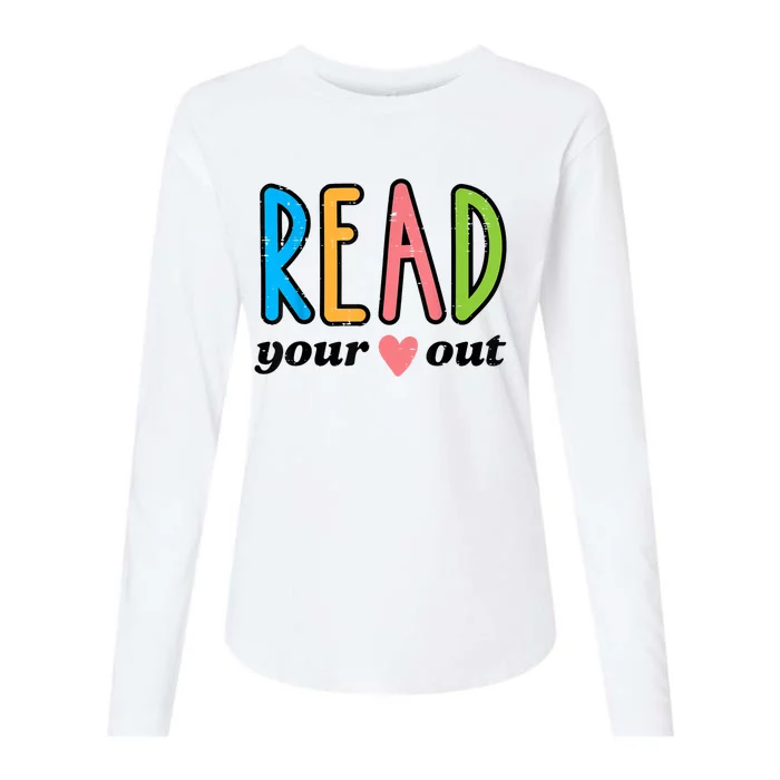 Read Your Heart Read Reading Librarian Book Across America Womens Cotton Relaxed Long Sleeve T-Shirt