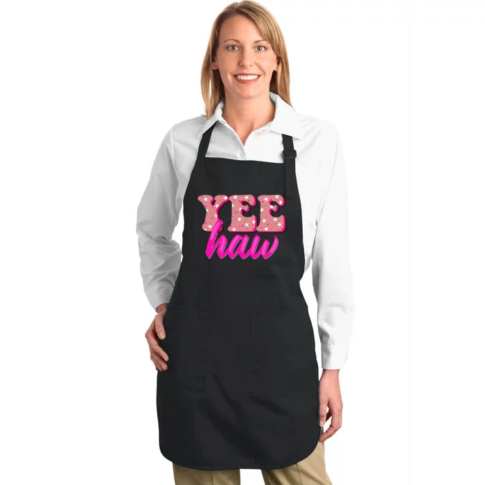 Retro Yee Haw Howdy Rodeo Full-Length Apron With Pocket