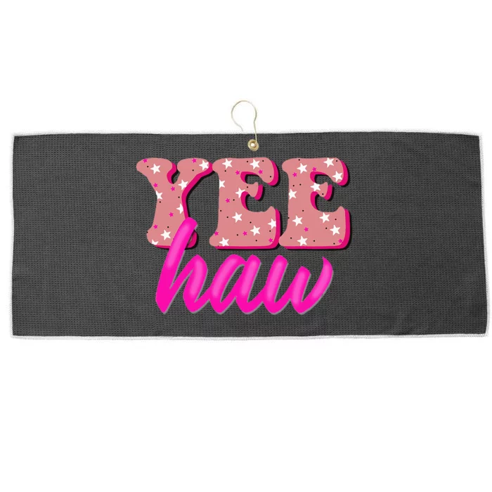 Retro Yee Haw Howdy Rodeo Large Microfiber Waffle Golf Towel