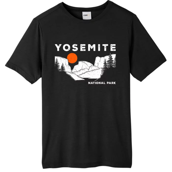 Retro Yosemite HalfDome National Park Vintage Womens ChromaSoft Performance T-Shirt