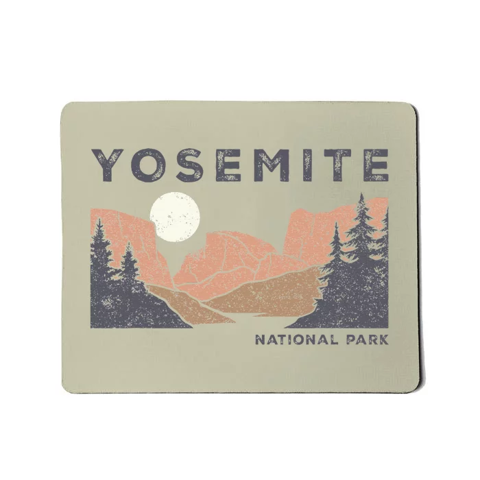 Retro Yosemite Halfdome National Park Vintage Mousepad