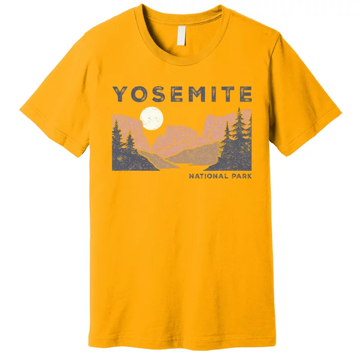 Retro Yosemite Halfdome National Park Premium T-Shirt