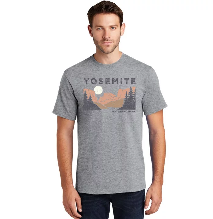 Retro Yosemite Halfdome National Park Tall T-Shirt