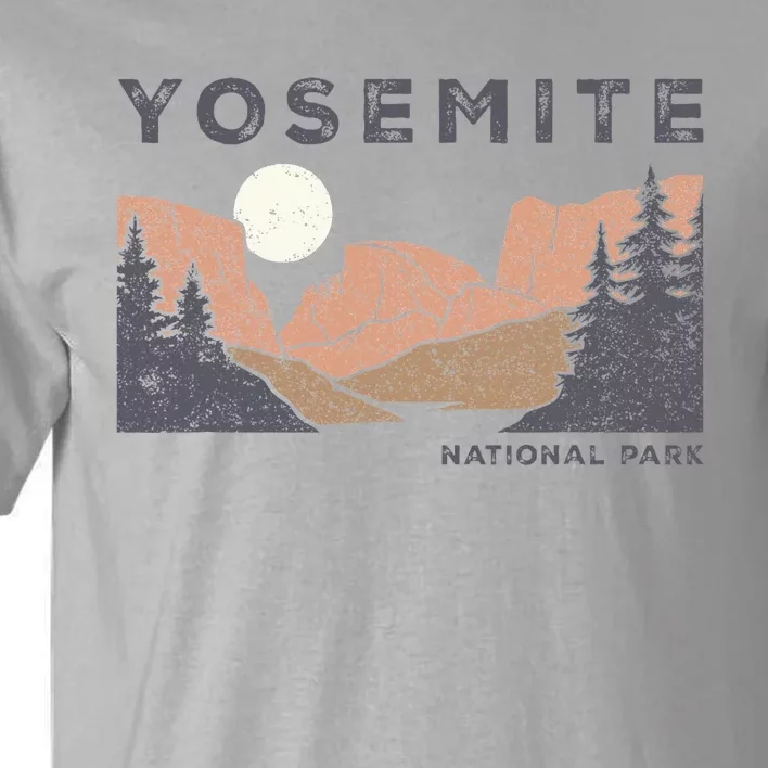 Retro Yosemite Halfdome National Park Tall T-Shirt