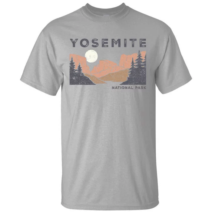 Retro Yosemite Halfdome National Park Tall T-Shirt