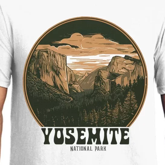 Retro Yosemite Halfdome Women National Park Pajama Set