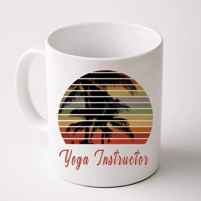 Retired Yoga Instructor Retiret Gift Beach Gift Front & Back Coffee Mug