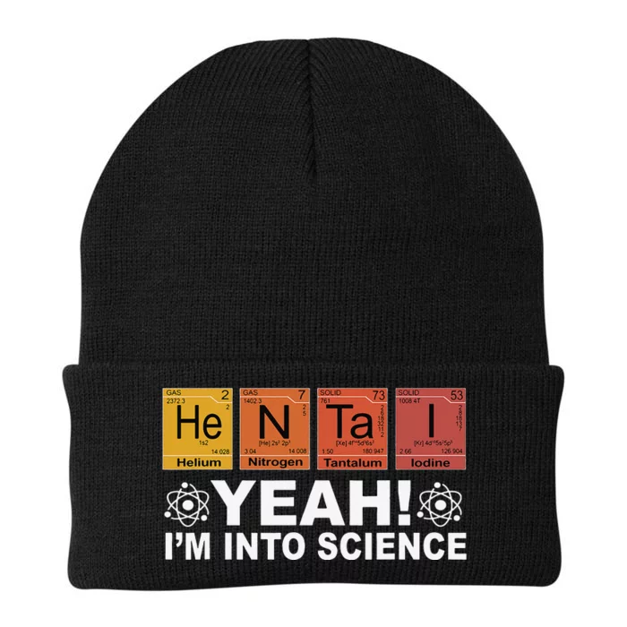 Retro Yeah I'm Into Science Hentai Periodic Table Chemistry Knit Cap Winter Beanie