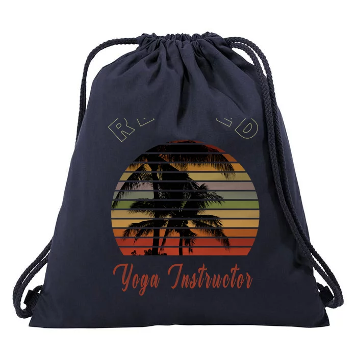 Retired Yoga Instructor Retiret Gift Beach Gift Drawstring Bag