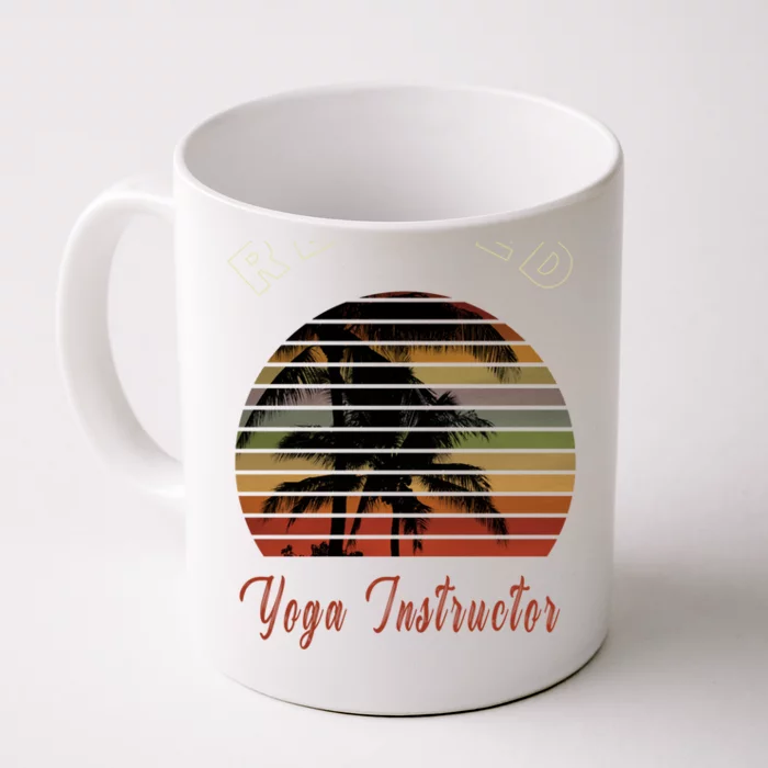 Retired Yoga Instructor Retiret Gift Beach Gift Front & Back Coffee Mug