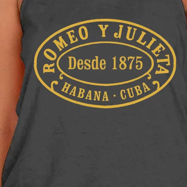 Romeo Y Julieta Fine Cuban Cigars Women's Knotted Racerback Tank