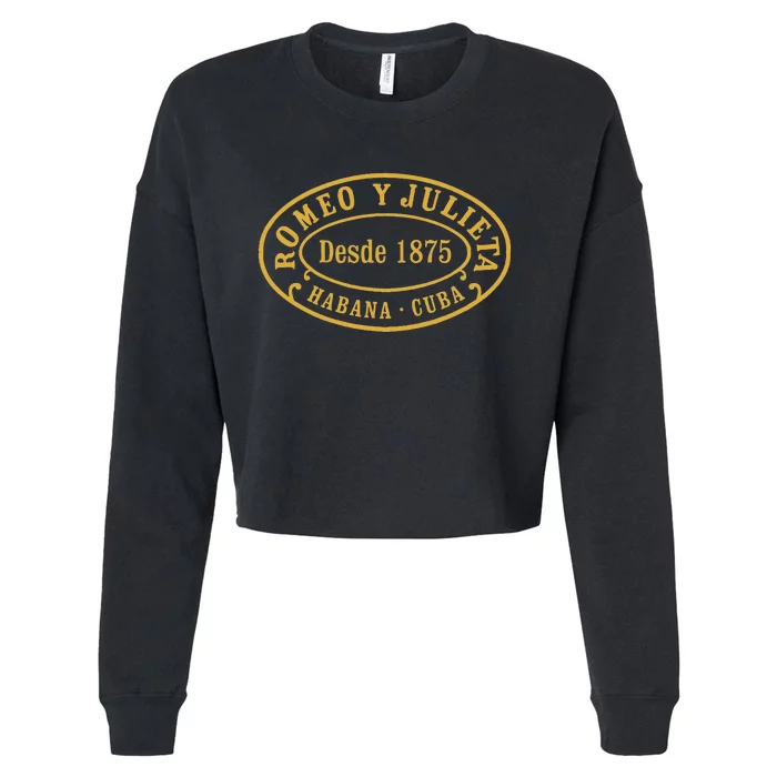 Romeo Y Julieta Fine Cuban Cigars Cropped Pullover Crew