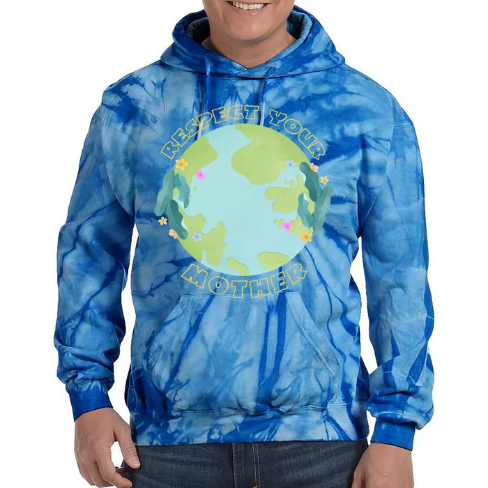 Respect Your Mother Earth Yellow Gift Tie Dye Hoodie