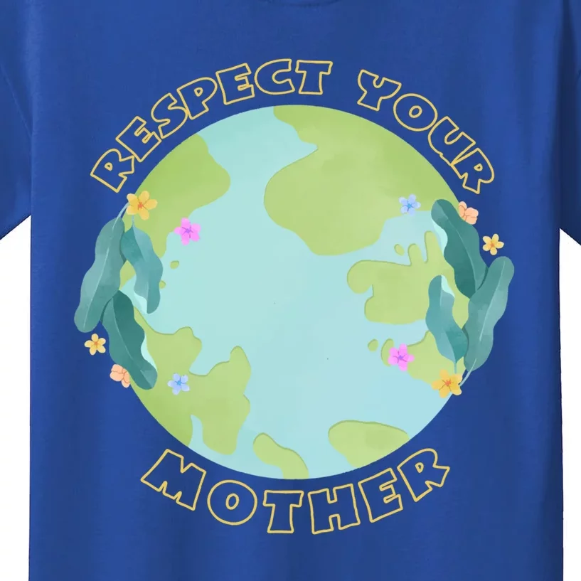 Respect Your Mother Earth Yellow Cool Gift Kids T-Shirt