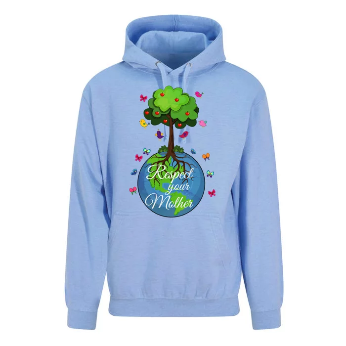 Respect Your Mother Earth Day Design Funny Gift Unisex Surf Hoodie