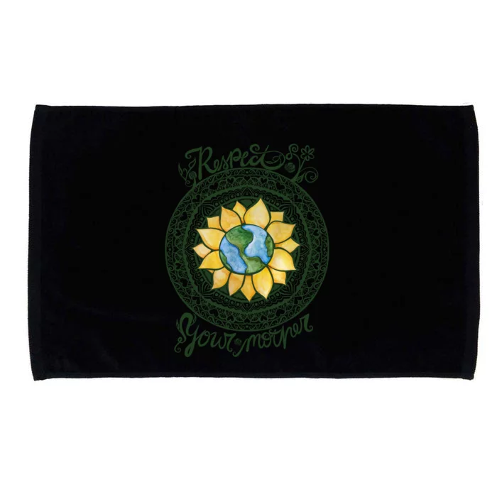 Respect Your Mother Earth Day Dala Gift Microfiber Hand Towel