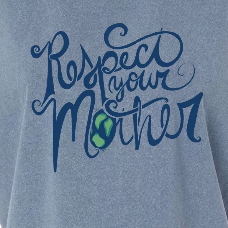 Respect Your Mother Earth Day Retro Gift Garment-Dyed Women's Muscle Tee