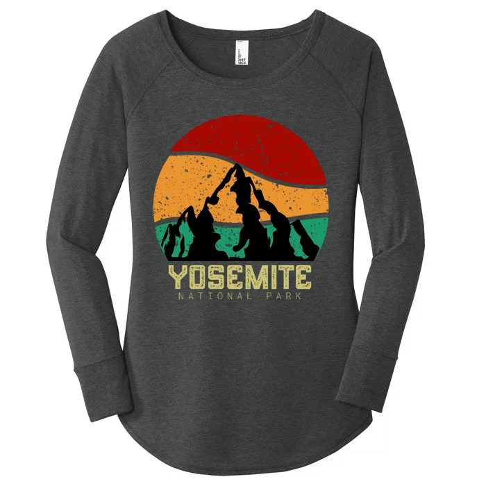 Retro Yosemite National Park Women's Perfect Tri Tunic Long Sleeve Shirt