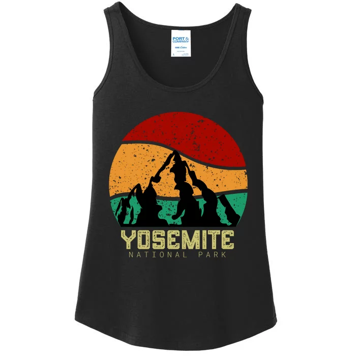 Retro Yosemite National Park Ladies Essential Tank