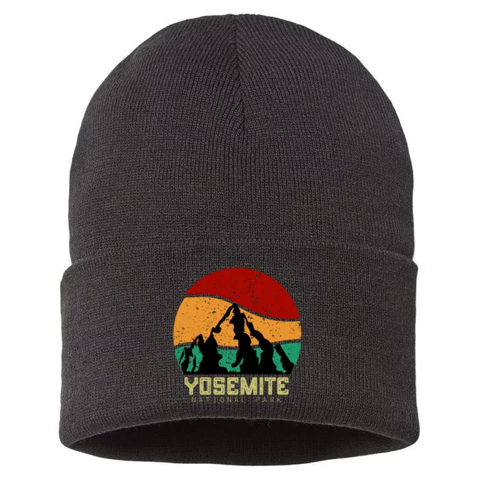 Retro Yosemite National Park Sustainable Knit Beanie