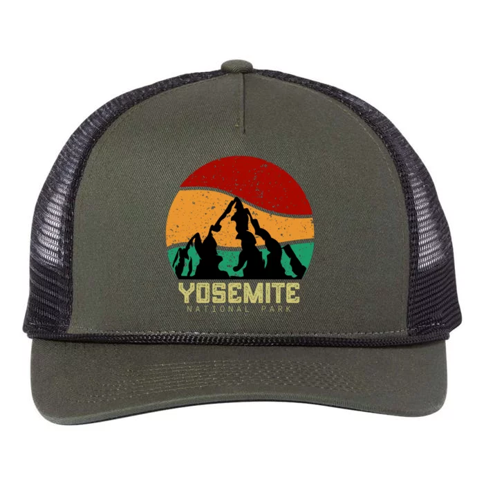 Retro Yosemite National Park Retro Rope Trucker Hat Cap