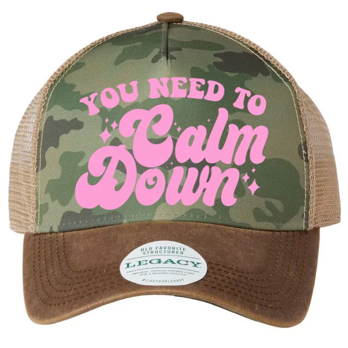 Retro You Need To Calm Down Legacy Tie Dye Trucker Hat