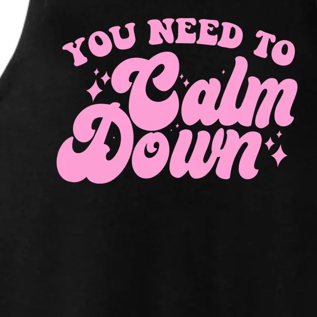 Retro You Need To Calm Down Ladies Tri-Blend Wicking Tank