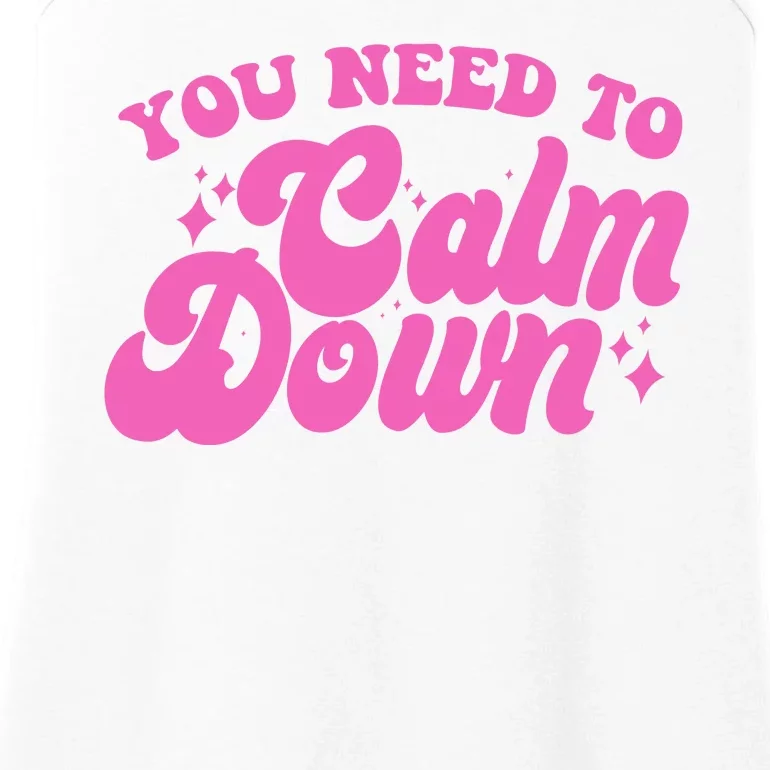 Retro You Need To Calm Down Ladies Essential Tank