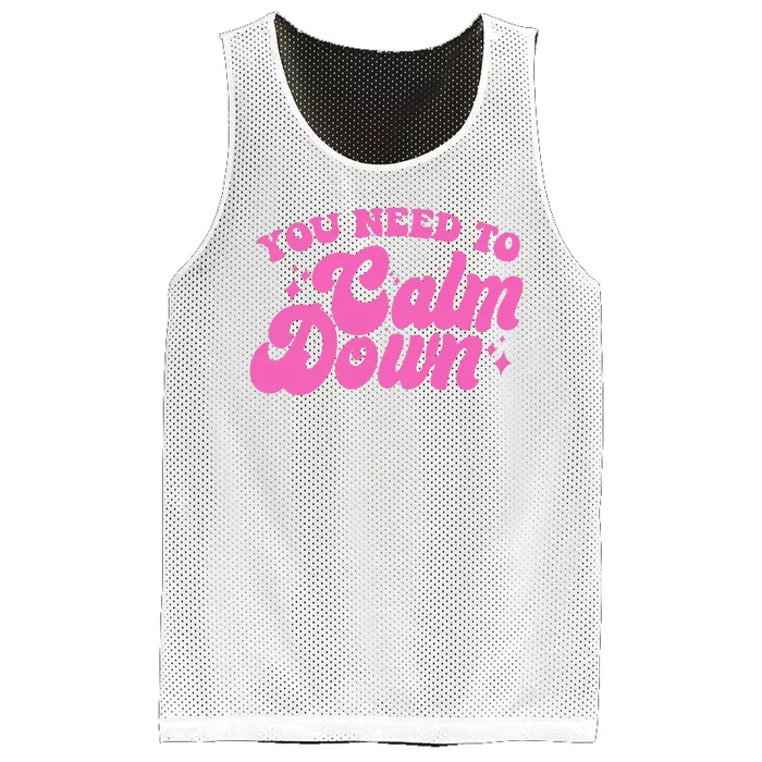 Retro You Need To Calm Down Mesh Reversible Basketball Jersey Tank