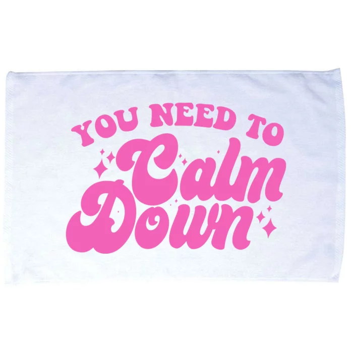 Retro You Need To Calm Down Microfiber Hand Towel