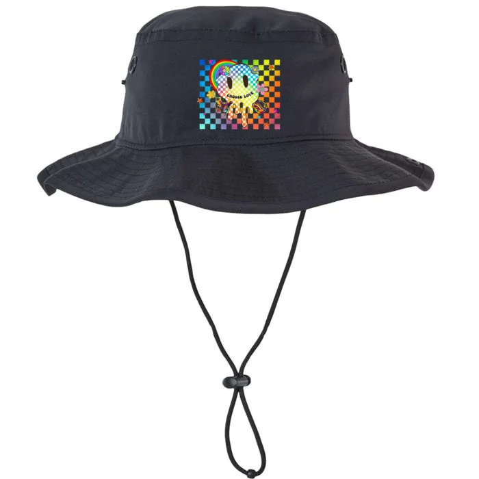 Retro Y2K Pride Rainbow Checkered Kidcore Aesthetic Peace Legacy Cool Fit Booney Bucket Hat