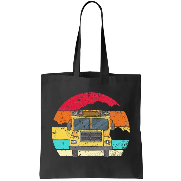 Retro Yellow School Bus For School Bus Driver And Busman Tote Bag