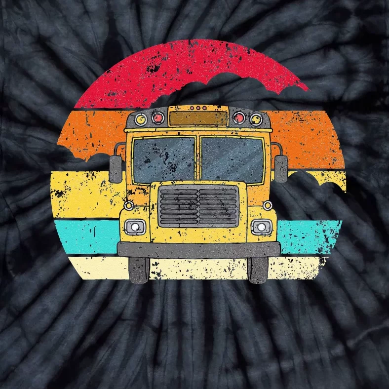 Retro Yellow School Bus For School Bus Driver And Busman Tie-Dye T-Shirt