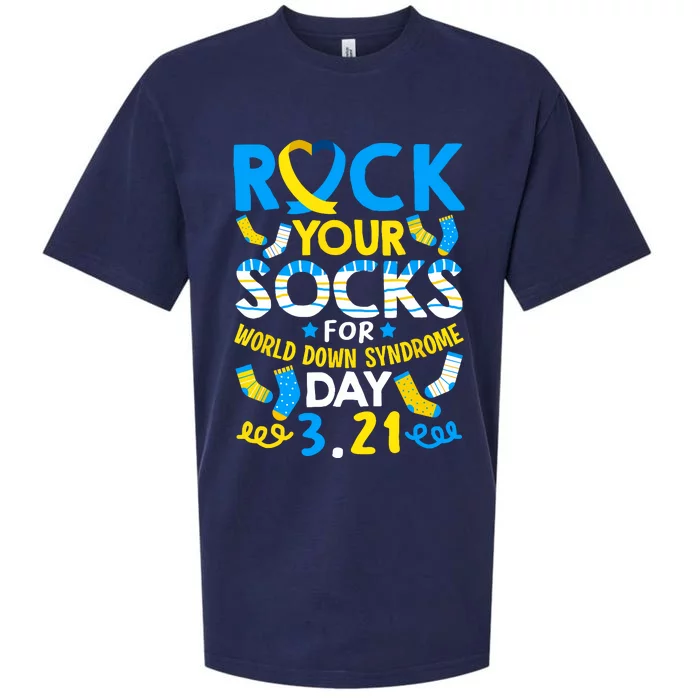 Rock Your Socks Down Syndrome Day Awareness Sueded Cloud Jersey T-Shirt