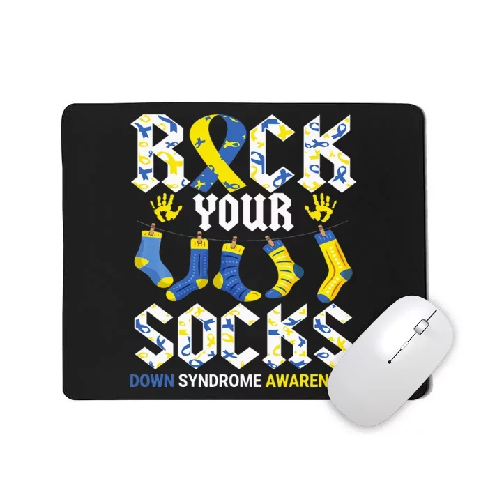 Rock Your Socks Awareness on March 21st Mousepad