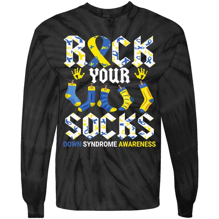 Rock Your Socks Awareness on March 21st Tie-Dye Long Sleeve Shirt