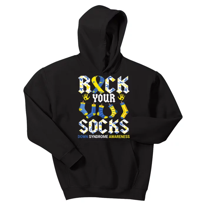 Rock Your Socks Awareness on March 21st Kids Hoodie