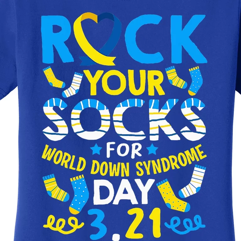 Rock Your Socks Down Syndrome Day Awareness Women's T-Shirt