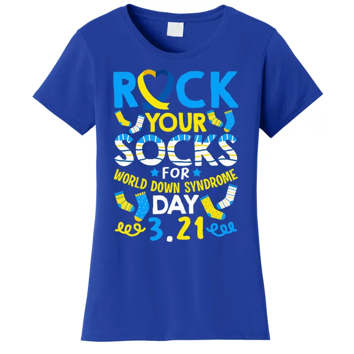 Rock Your Socks Down Syndrome Day Awareness Women's T-Shirt